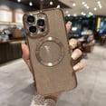 thumbnail image 2 of Compatible con funda magnética para iPhone 14 Pro Max de 6,7 pulgadas [compatible con Magsafe] con protector de lente de cámara, carcasa transparente con brillo lindo y revestimiento de lujo, 2 of 5