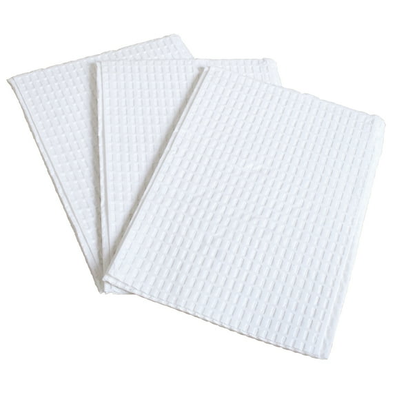 BodyMed 2 Ply Tissue Professional Towels, 13" x 18 in", Case of 500 – Disposable Paper Towels – White