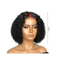 thumbnail image 3 of YSGFHGJW Headband Wig Human Hair,Short Roll Curly Hair Middle Score Wig Fashion Natural Wig High Temperature Wire 13.77in Short Wig For Women Daily LifeParties, Festivals,Black, 3 of 8