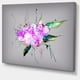 Pensées Violettes et Roses Fleurs - Grande Toile d'Animal Art Imprimer – image 2 sur 4
