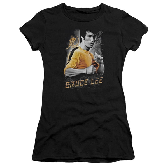 Bruce Lee Yellow Dragon S/S Junior Women's T-Shirt Sheer Black