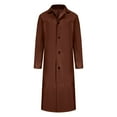 thumbnail image 7 of Daolelai Gothic Style Solid Color Cardigan Button Leather Long Trench Coat Halloween Robe, 7 of 7