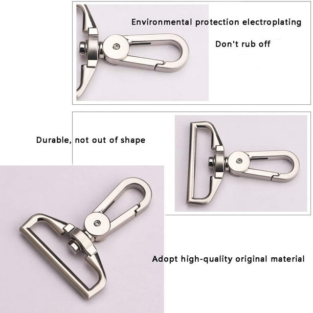 2 Pcs 1-1/2 Inch Superior Quality Swivel Snap Hooks,Heavy Duty Zinc Alloy  Clasp Hook for Dog Pet Leash Key Ring 