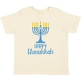 thumbnail image 3 of Inktastic Happy Hanukkah with Blue Menorah Boys or Girls Toddler T-Shirt, 3 of 5
