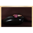 thumbnail image 2 of Solitaire 1.30 Carat 6mm cushion cut Red Ruby Gemstone Engagement Ring in 10k Rose Gold, 2 of 5