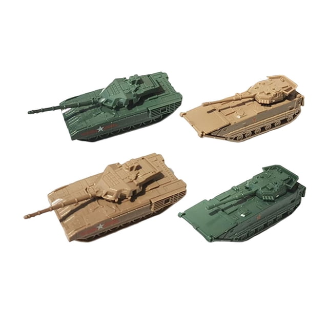 Vogacara Kit de modelo de tanque de 4 piezas Modelo de acción para exteriores Kits de construcción modelo