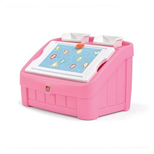 large plastic toy box with lid