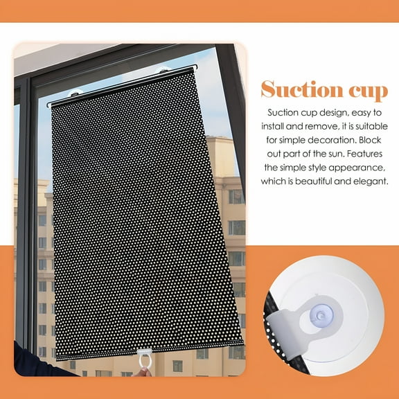 LAMIRO Skylight Shades 1 Set Nail Free Window Shade Telescopic Balcony Shade Suction Cup Curtain Skylight Shades