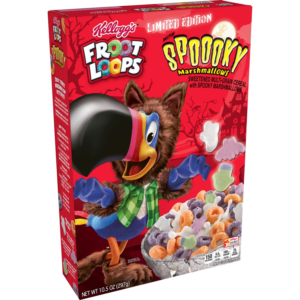 Kellogg's Froot Loops Breakfast Cereal, Original with Spooky