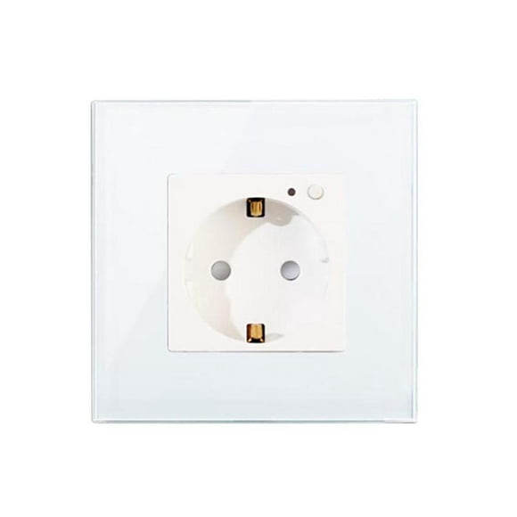 Electrical Plug Socket Wall Power Outlet Panel 16A European Round Hole Power Outlet Power Smart Socket EU Plug