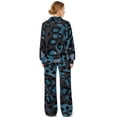 thumbnail image 2 of Psesaysky Women 2 Piece Outfits Blue Cheetah Print Fall Sweatsuits Turtleneck Sweatshirt Wide Leg Sweatpants Y2K Lounge Sets Tracksuit, Size XS, 2 of 6