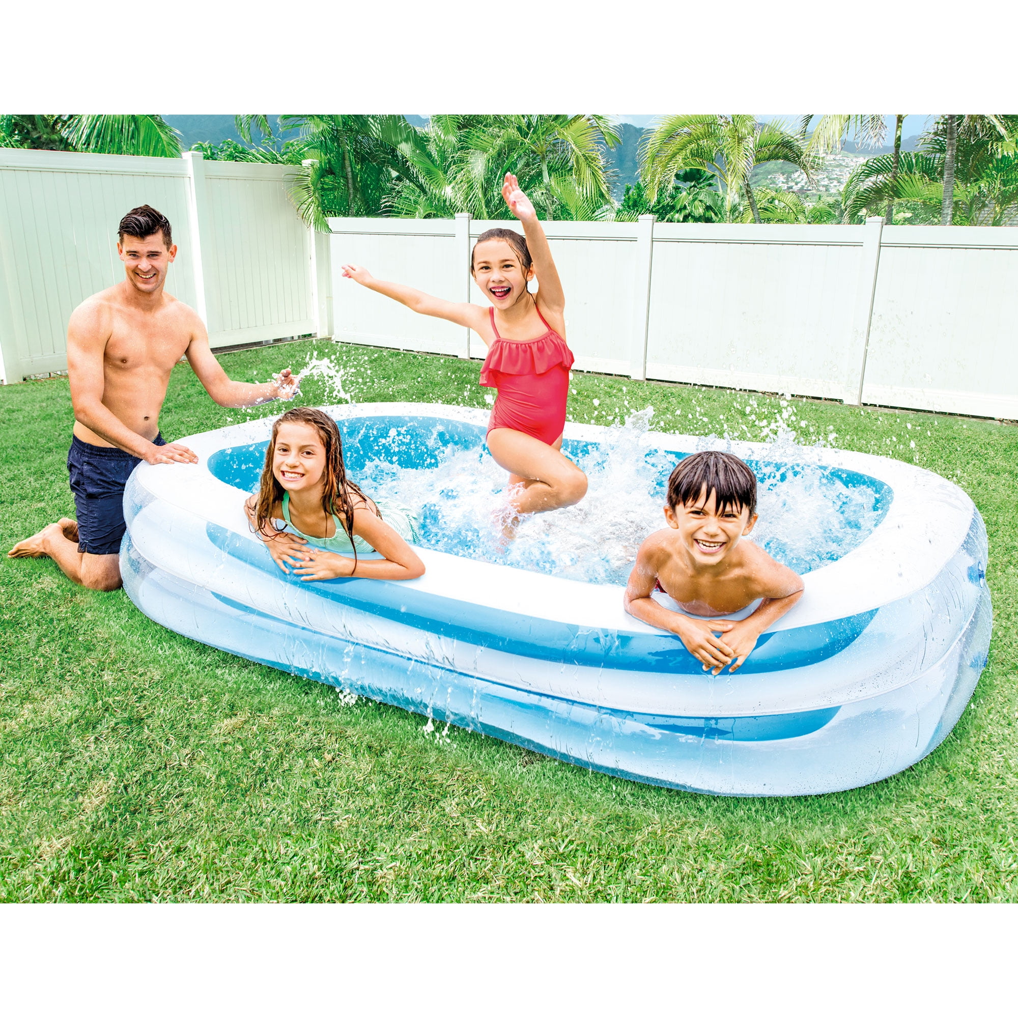 Open Box Intex 8.5ft x 5.75ft x 22in 198 Gallon Inflatable Family Pool (4 Pack)