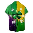 thumbnail image 4 of CLOISE Mens Short Sleeve Tops Casual St Patricks Day Big and Tall Green Shirts with Pockets Button Collared Holiday Irish Themed Pullover Holiday Blouses, 4 of 6