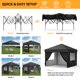 thumbnail image 3 of Carpa Plegable 3x3m – Impermeable – 4 Paredes Laterales – Protección UV – Fácil de Armar – Picnic, Playa, Camping y Eventos – Negro, 3 of 7