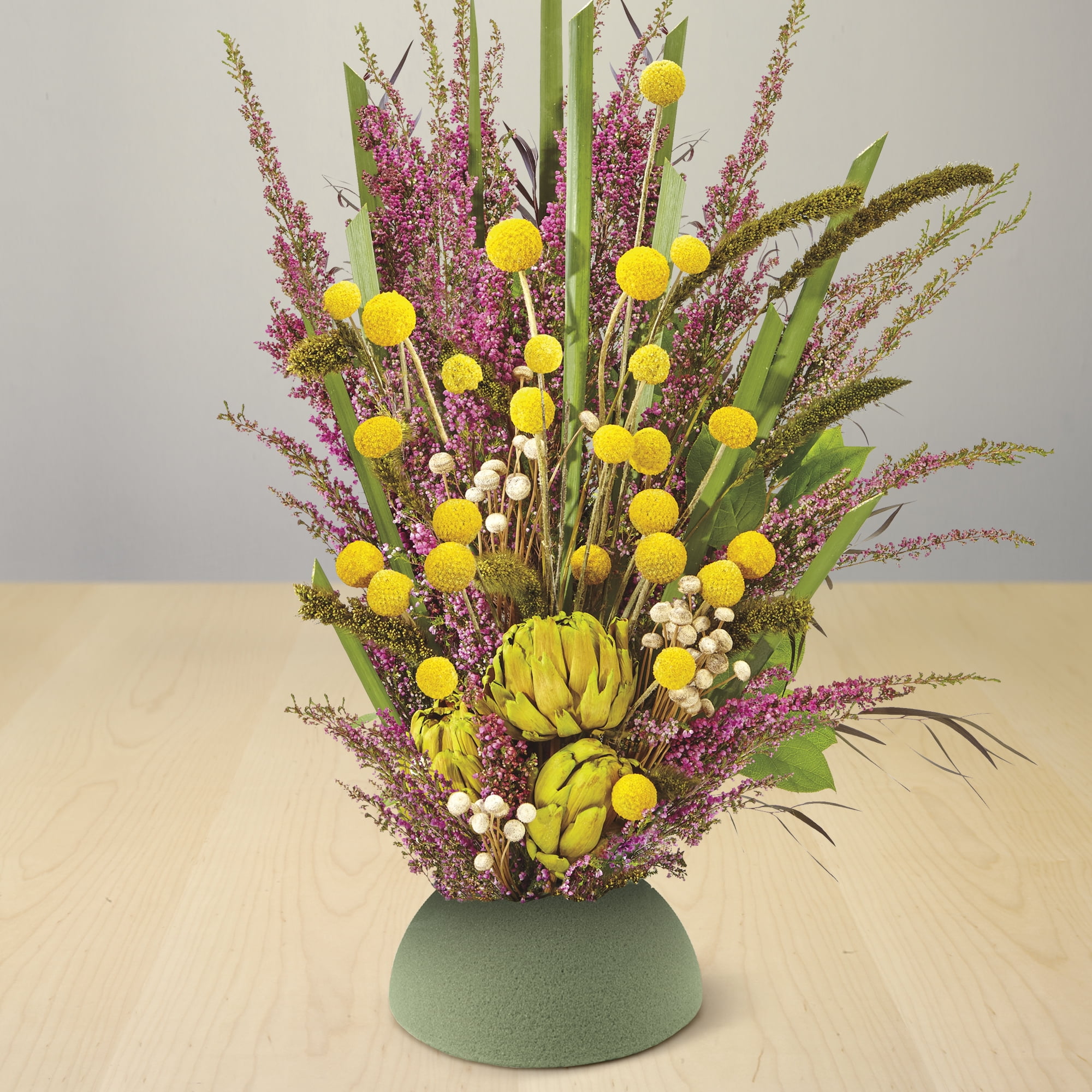 (2 pack) FloraCraft Floral Desert DryFōM Half Ball 2.8 inch x 5.8 inch Green (1 pc)