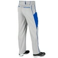 thumbnail image 2 of Champro Sports Triple Crown Open-Bottom Baseball Pants with Side Insert, Youth Medium, Grey with Royal Insert, 2 of 5