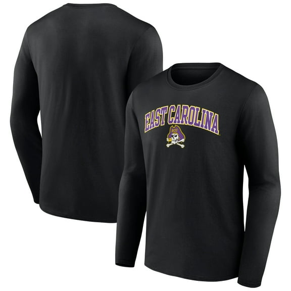 Men's Black ECU Pirates Campus Long Sleeve T-Shirt