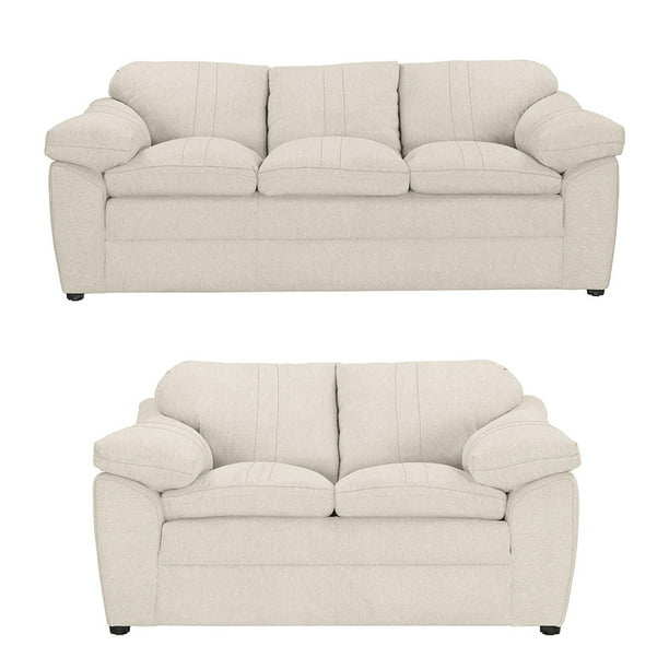 Sala 3-2 TRINITY Aston 2 piezas ( Sofá, Love Seat ) Crema Ivory Para Sala
