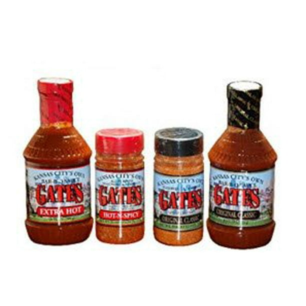 Gates BBQ Sauce and Dry Rub Variety Bundle Quantity of 4. Ready to serve