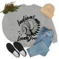thumbnail image 5 of Indians Loud and Proud Spirit Sweatshirt Indian Mascot School Shirt Sport Grey Large, 5 of 7