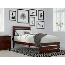 Oxford Twin Extra Long Bed with Footboard and USB Turbo Charger in Walnut