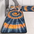 thumbnail image 2 of Kitchen Rugs Sets Of 2,Orange Blue Tie Dye Mandala Pattern Anti Fatigue Kitchen Mat Rugs Non Slip Washable,Decorative Kitchen Floor Mats for Kitchen,Sink,Laundry,17"x47"+17"x47", 2 of 5