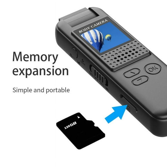 Mini Body Camera 1080P Portable Digital Video Recorder 180° Cam Infrared Night Vision DV Camcorde Micro-Type BodyCam,1 * Mini camera 1 * card