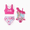Barbie Pink, variant on Womens Swimsuits Pink Heart-shaped One Piece Lacing Swimwear Sizes S