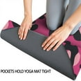 thumbnail image 3 of Pink and Black Of Leopard Print Hot Yoga Mat Towel Non Slip for Hot Yoga - Quick-Drying Yoga Mat Cover with 4 Corner Pockets with Travel Bag - Hot Yoga Towel Non Slip 74"x26", 3 of 6