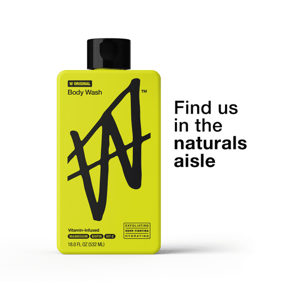 W By Jake Paul Body Wash - Exfoliating - Hydrating - W Original - 18 fl oz