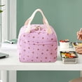 thumbnail image 2 of Kraoden Insulated Lunch Bag for Home and Office Workers, Waterproof Portable Bento Bag with Large Capacity, Durable Drawstring, and Stylish Floral Design, Perfect for Food Preservation, 2 of 6