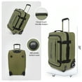 thumbnail image 6 of 20" Carry On Luggage Airline Approved,Softside Suitcase with Wheels Heavy-Duty Waterproof Wheeled Luggage Bag, Army Green - TA069, 6 of 10