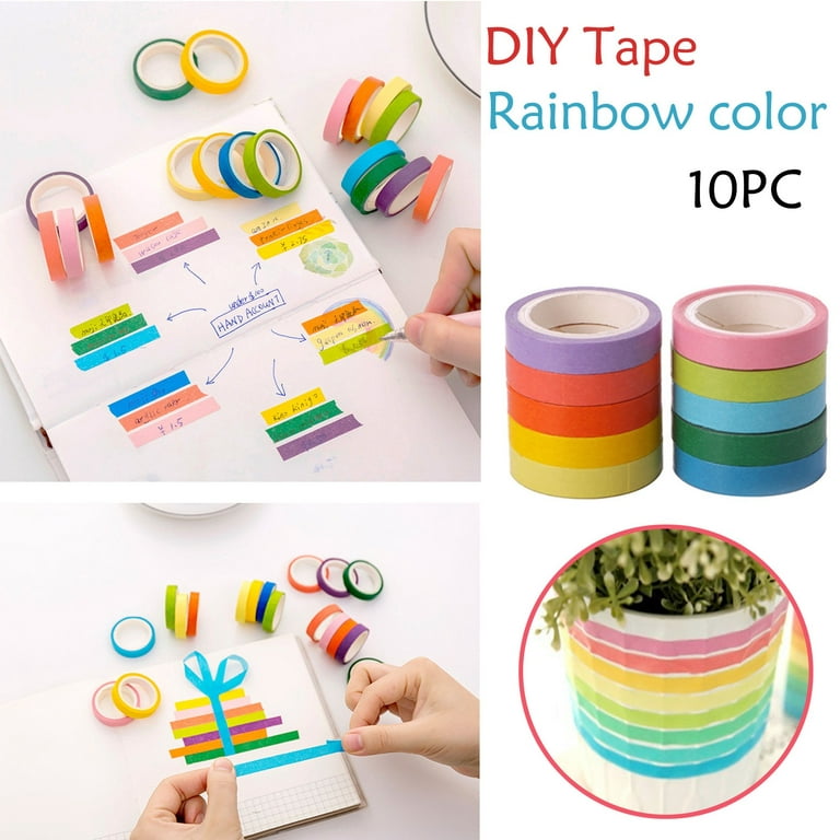 40 Rolls Rainbow Tape Set, Decorative Masking DIY Art Tape for Children and  Gift