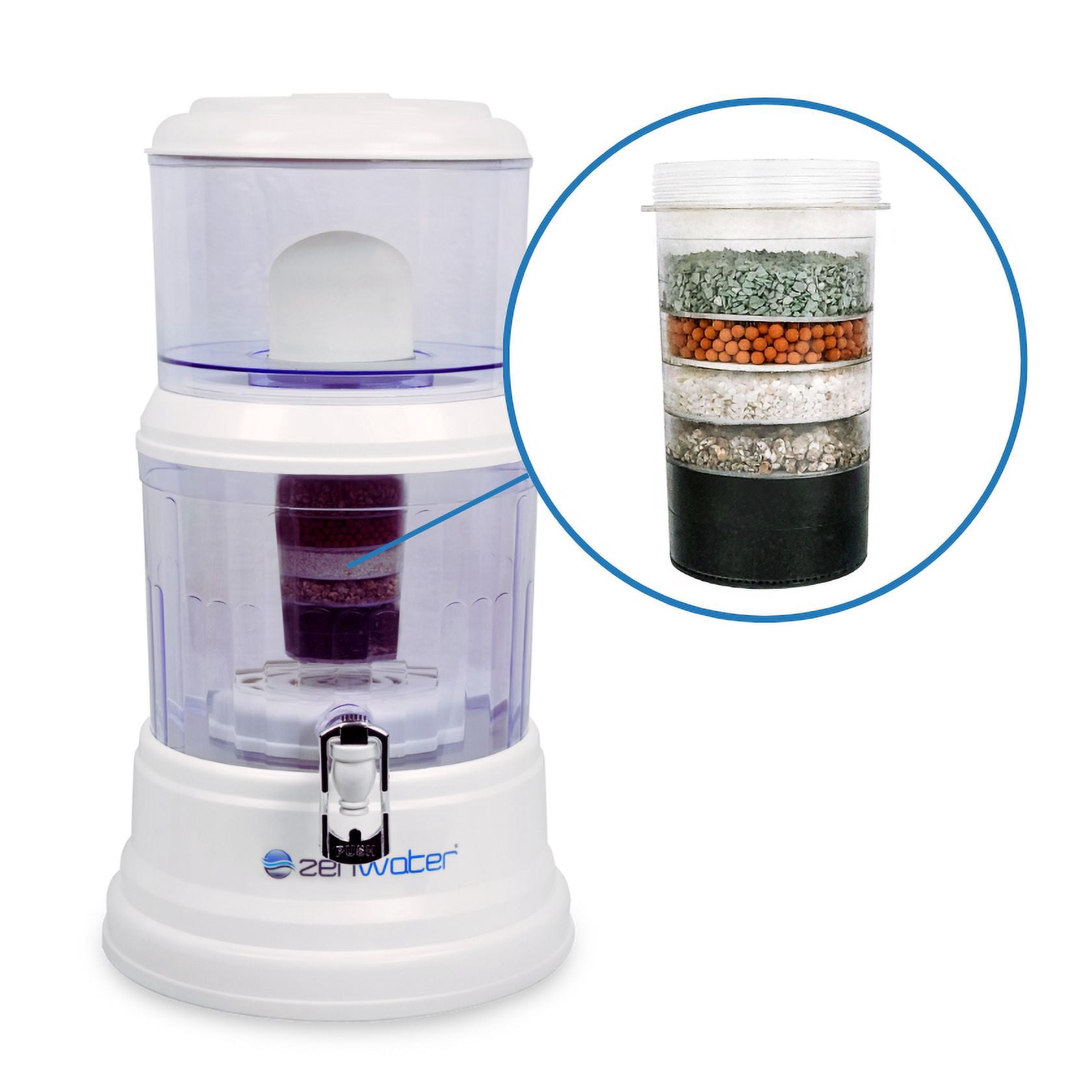 ZENWATER 5-Stage Mineral Cartridge Replacement for Zen Water Countertop Gravity Water Filter System