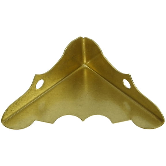 National Hardware - V1851 9/16" x 1-1/4" Decorative Corner 4/pk - Polished Brass