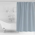 thumbnail image 4 of Extra Long Shower Curtain 72x96 Inch, Blue Striped Shower Curtain Waterproof Bathroom Decor Modern Simple Farmhouse Beige Vintage Fabric Bath Curtain Set Accessories with Hooks, 4 of 6