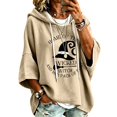 thumbnail image 4 of Halloween Hoodies for Women Drawstring 3/4 Sleeve Trendy Print Hoodie Fall Clothes Crewneck Sweatshirts Loose Fit Trendy Tops Winter Clothing Daily Travel Outfits, 4 of 5