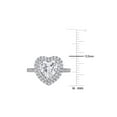 thumbnail image 2 of 2.60 Carat (Ctw) Lab-Created Moissanite Heart Promise Ring in 10K White Gold for Women, 2 of 5