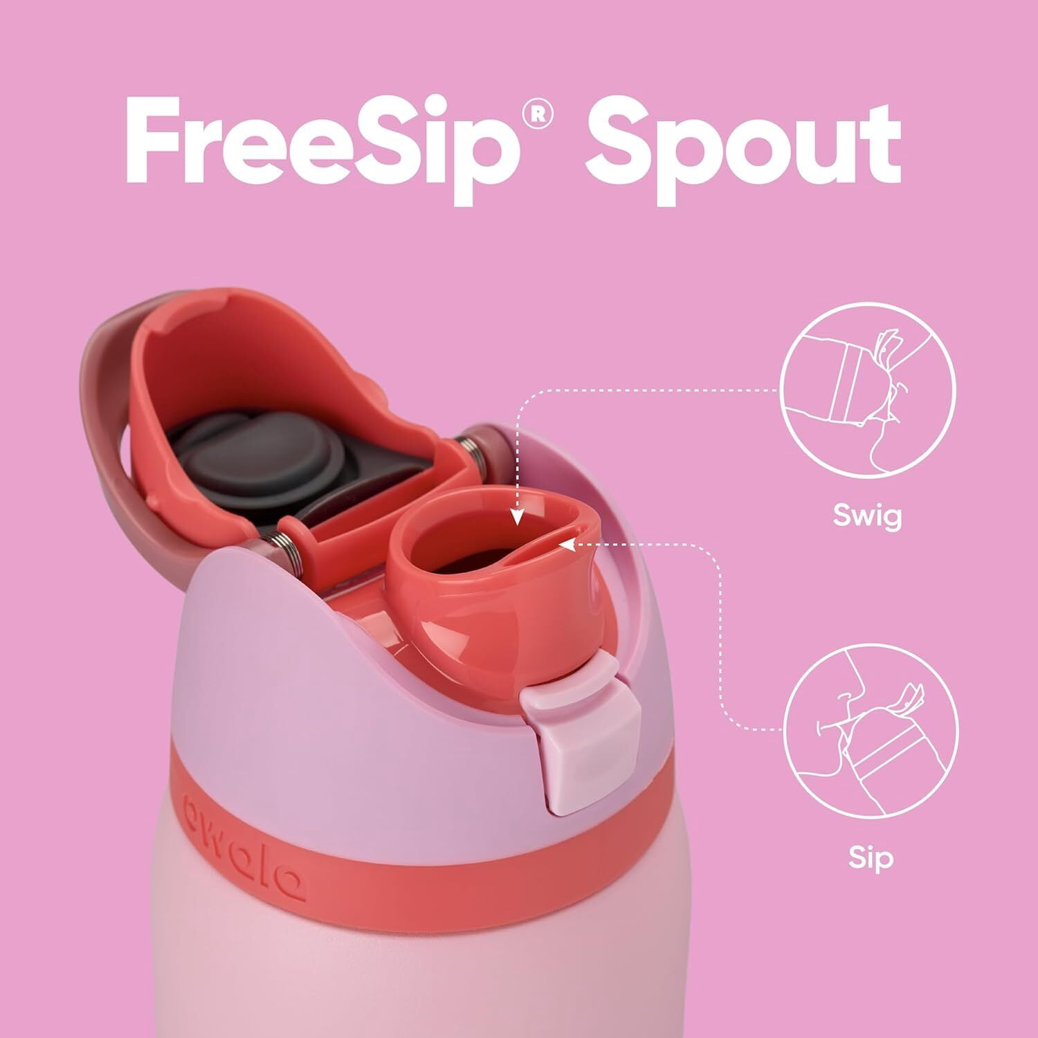 Owala 32 oz. FreeSip Stainless Steel Water Bottle - Angel Food Cake