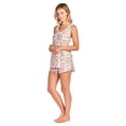 thumbnail image 3 of Casual Nights Women's Floral Sleeveless Tank and Pajama Shorts Set - Pink - X-Large, 3 of 5