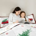 thumbnail image 5 of Castle Fairy Teens Red Truck 3 Pieces Queen Comforter Set,Geometric Lattice Ultra Soft Bedding Sets,Festival Xmas Bedding Comforter Set,Breathable Home Decor, 5 of 8