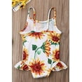 thumbnail image 4 of Styles I Love Baby Toddler Girls Yellow Sunflower Ruffle One-Piece Swimsuit Bathing Suit Beach Swimwear 1-Piece Swimsuit, 4 of 9