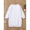 thumbnail image 3 of goowrom Robe Décontractée à Manches Longues pour Filles, Motif Cœur Imprimé Col Rond une Pièce, Blanc/rouge, 3 of 9