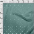 thumbnail image 3 of oneOone Cotton Poplin Dusty Teal Green2 Fabric Polka Dot Sewing Material Print Fabric By The Yard 42 Inch Wide, 3 of 5