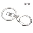 thumbnail image 3 of Uxcell Key Chain Rings D Ring Clasps Keyring Holder for Arts DIY, Silver 10 Pack, 3 of 5