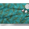 thumbnail image 2 of Soimoi Japan Crepe Satin Fabric Artistic Leaves Decor Fabric Printed Yard 42 Inch Wide, 2 of 3