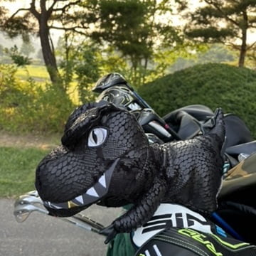 dinofactory T-Rex Dinosaur Golf Driver Headcover, Plush, Jet Black