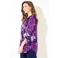 thumbnail image 4 of Catherines Women's Plus Size Georgette Button Down Tie Sleeve Cafe Blouse, 4 of 6