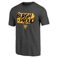 thumbnail image 2 of Men's  Charcoal Pittsburgh Penguins Shoot to Score Tri-Blend T-Shirt, 2 of 3