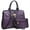 Purple, variant on Women Handbags and Purses Ladies Shoulder Bag Top Handle Satchel Tote Work Bag with Matching Clutch